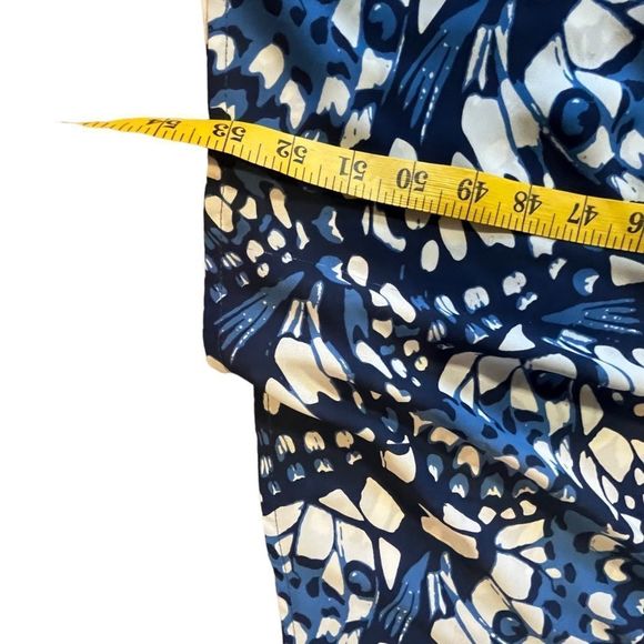 appraisal Blue and White Sz 12 Long Topical Dress - Picture 4 of 6